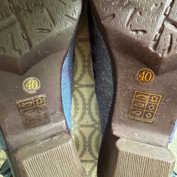 L'artiste Spring Step Lovella blue/purple slingback kitten heels size 40 - Picture 3 of 4